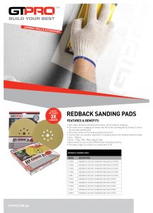 GT PRO PDS_Redback Sanding Pads